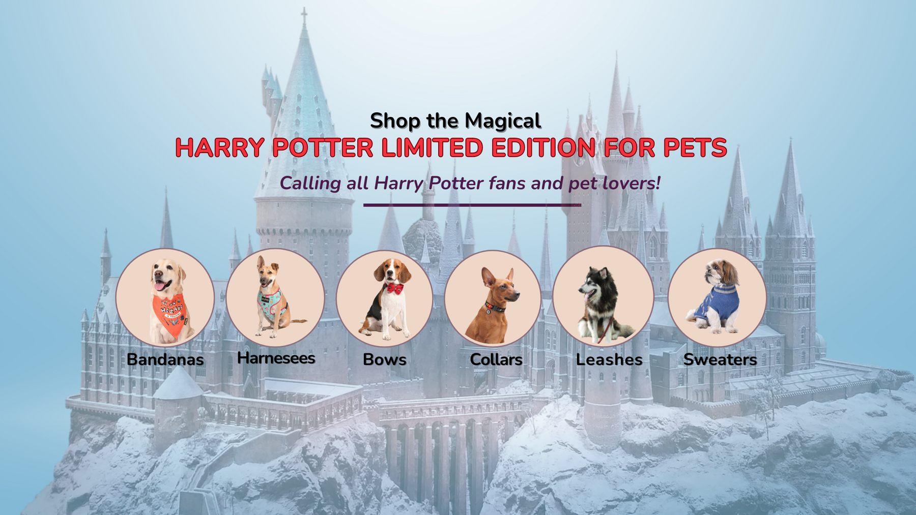 Shop Harry Potter Limited Edition Pet Accessories: Bandanas, Bows, Collars & More for Pets at Petsy