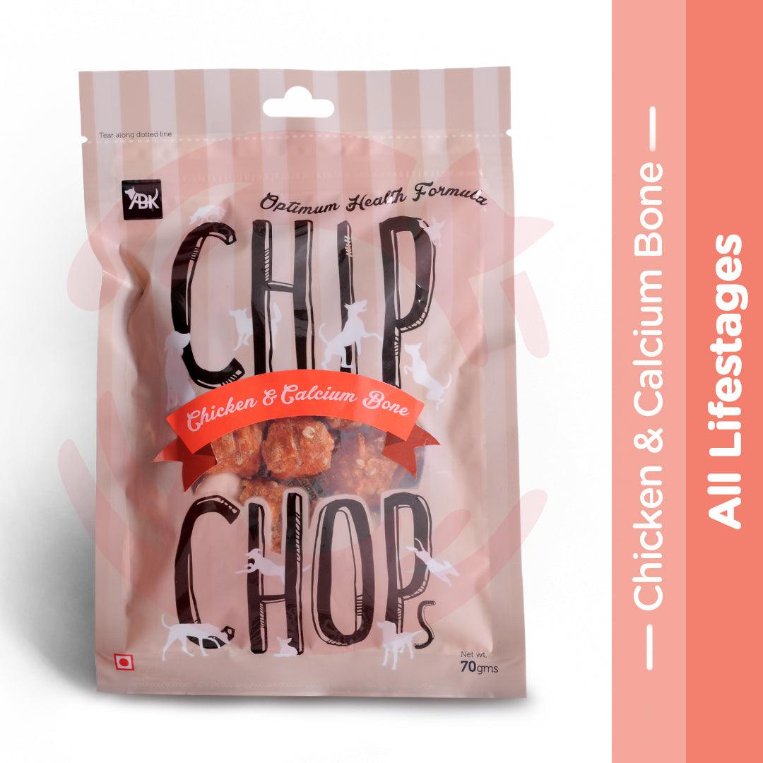 Chip Chops Dog Treats - Chicken & Calcium Bone - 70 gm