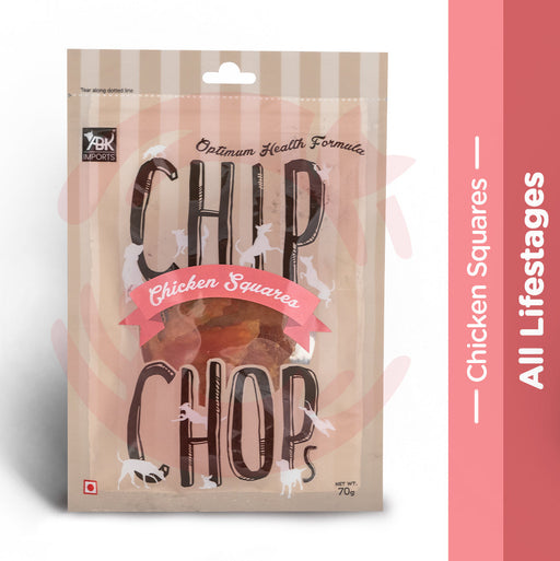 Chip Chops Dog Treats - Chicken Squares - 70 gm