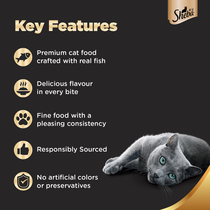Sheba Premium Wet Cat Food - Chicken With Tuna In Gravy (Adult 1+)