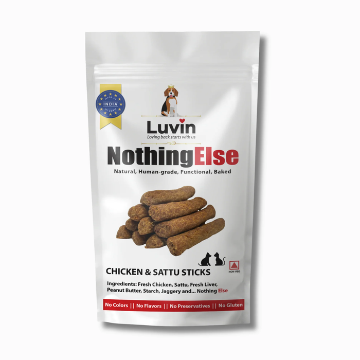 Luvin Chicken & Sattu Sticks Treat for Dogs & Cats-150g