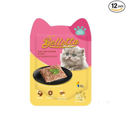 Bellotta Premium Wet Kitten Food - Tuna And Chicken Jelly - 85g