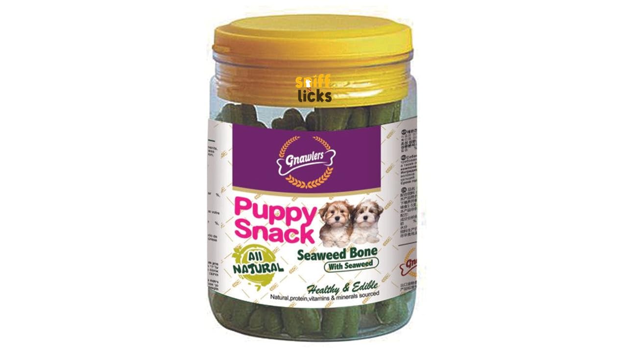 Gnawlers Puppy Snack Seaweed Bone with Seaweed Puppy Treat - 180 gm