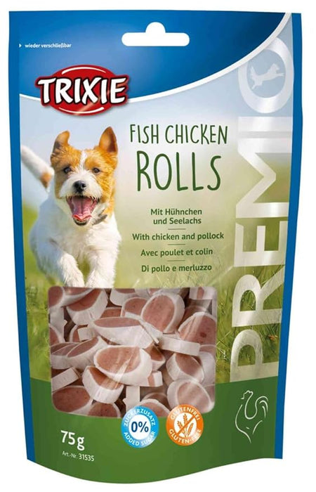 Trixie Premio Fish Chicken Rolls Dog Treat  75 gm