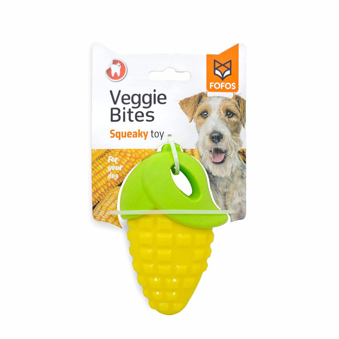 Fofos Vegi-Bites Squeaky Dog Toy - Corn