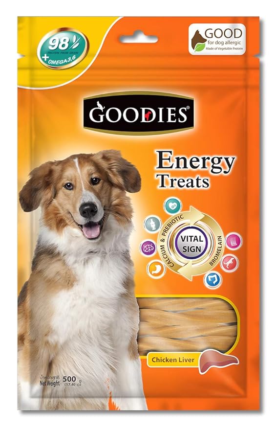 Goodies Energy Treats Chicken Liver Flavour Dog Dental Treat - 500 gm