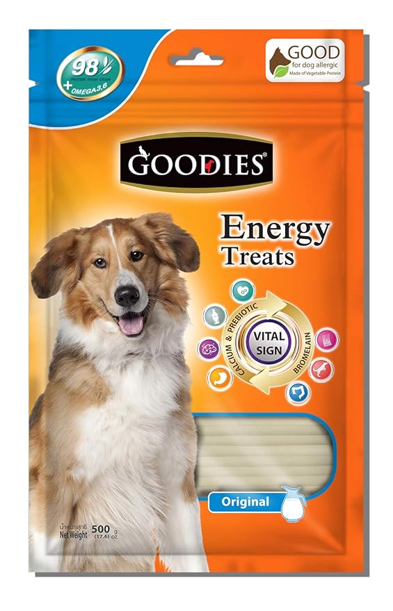 Goodies Energy Treats Orignal Calcium Milk Flavour Dog Dental Treat - 500 gm