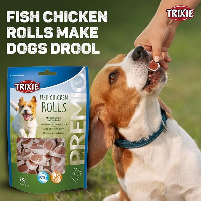 Trixie Premio Fish Chicken Rolls Dog Treat  75 gm