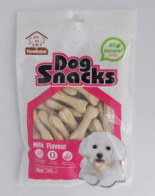 Gnawlers Howbone Dog Snack Mini 30 in 1 Milk Dog Treat - 270 gm