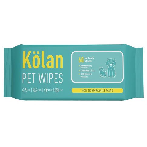 Kolan Pet Wipes, 60 Wipes