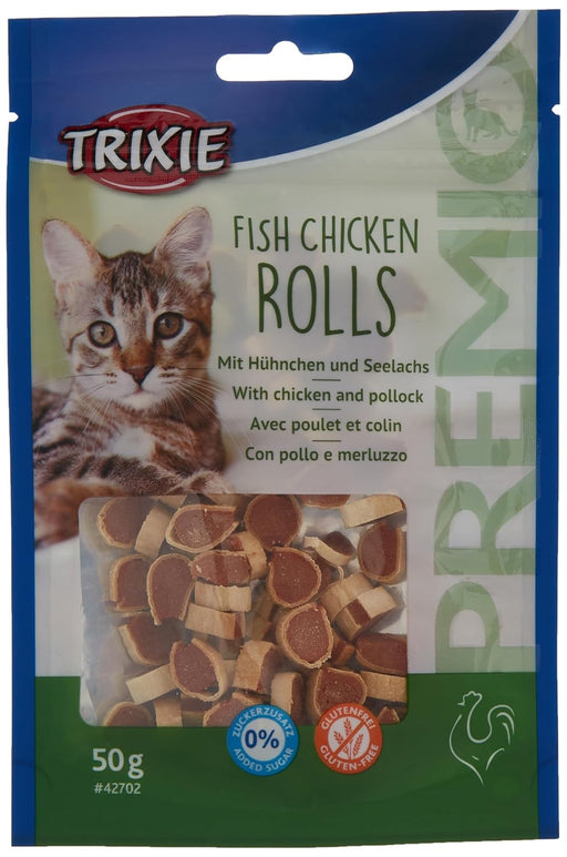 Trixie Premio Fish Chicken Rolls Cat Treat  50 gm