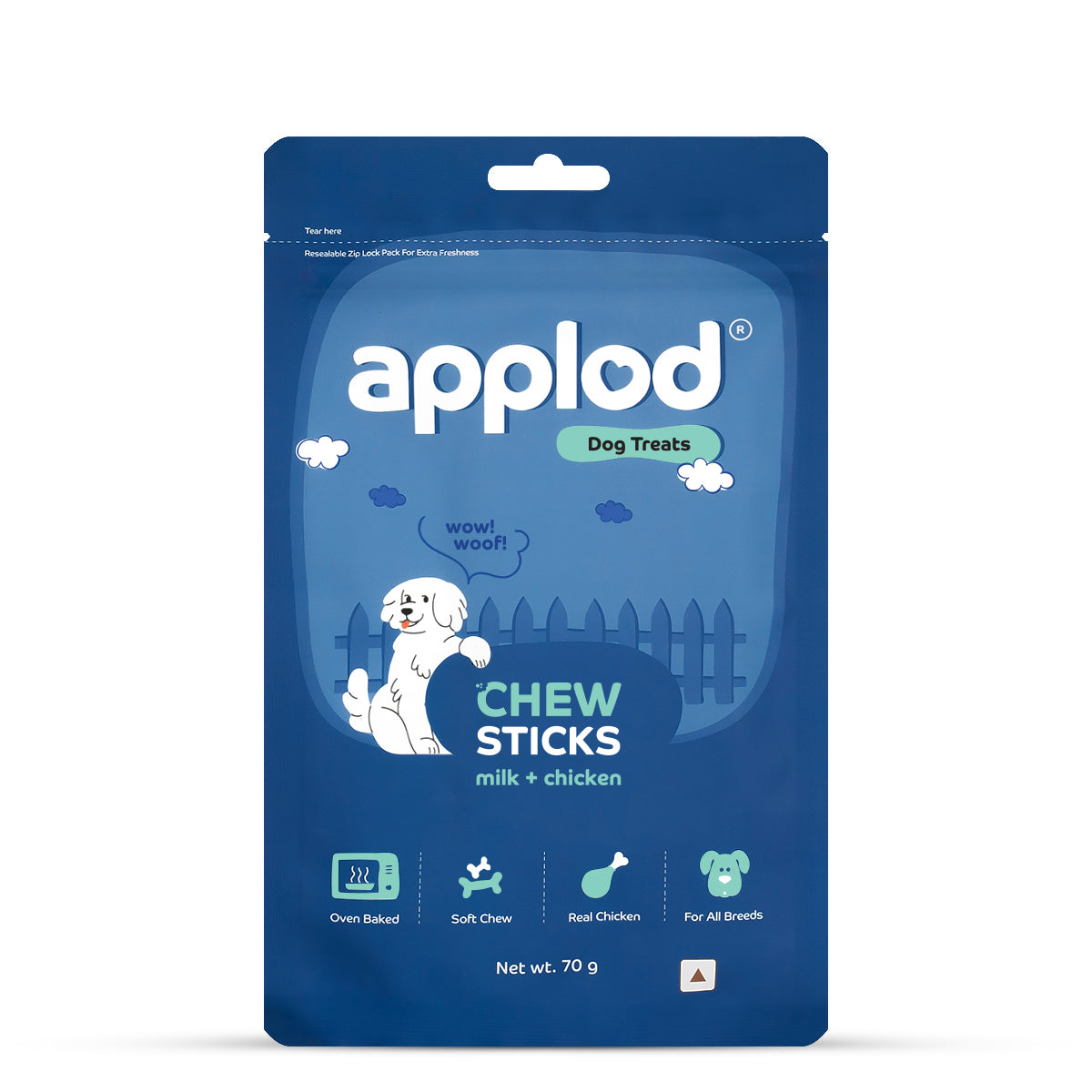 Applod Soft Milk & Chicken Chew Sticks - 70 gm