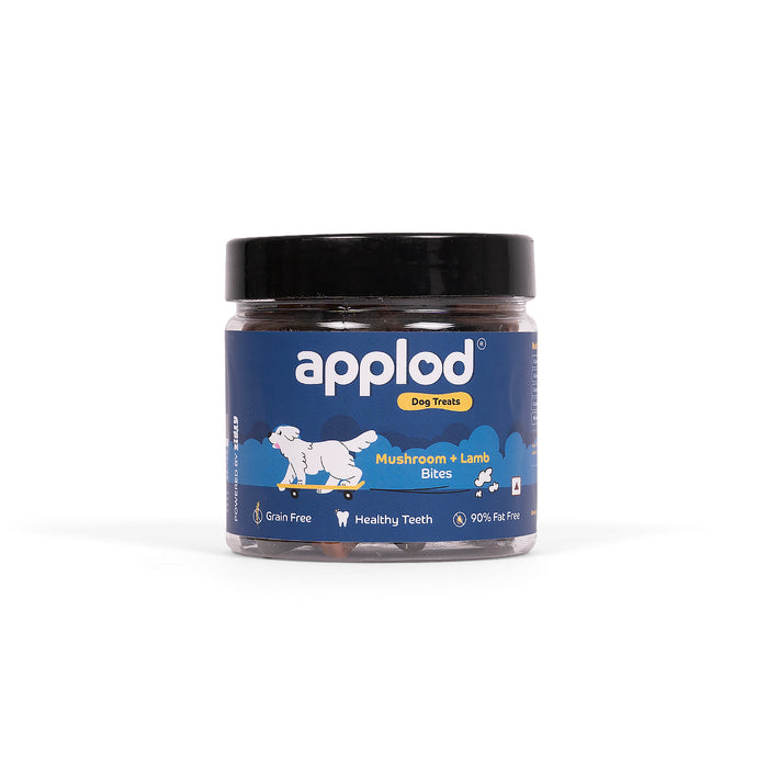 Applod Mushroom & Lamb Bites Dog Treat – 200g