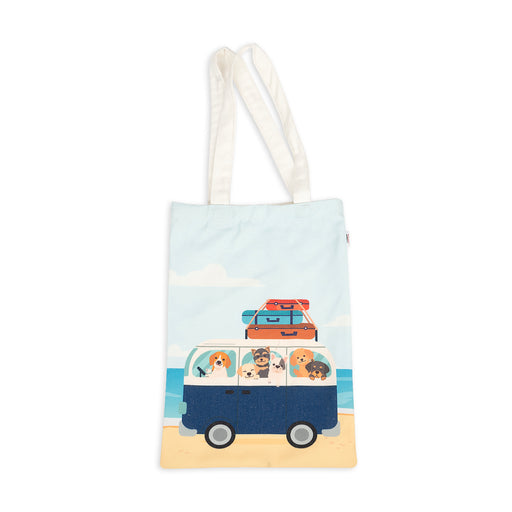 Zigly The Pup Express Canvas Tote Bag-(35cm)