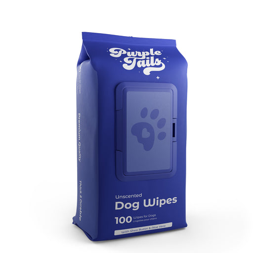 Purple Tails Dog Wipes Unscented 100 Wipes