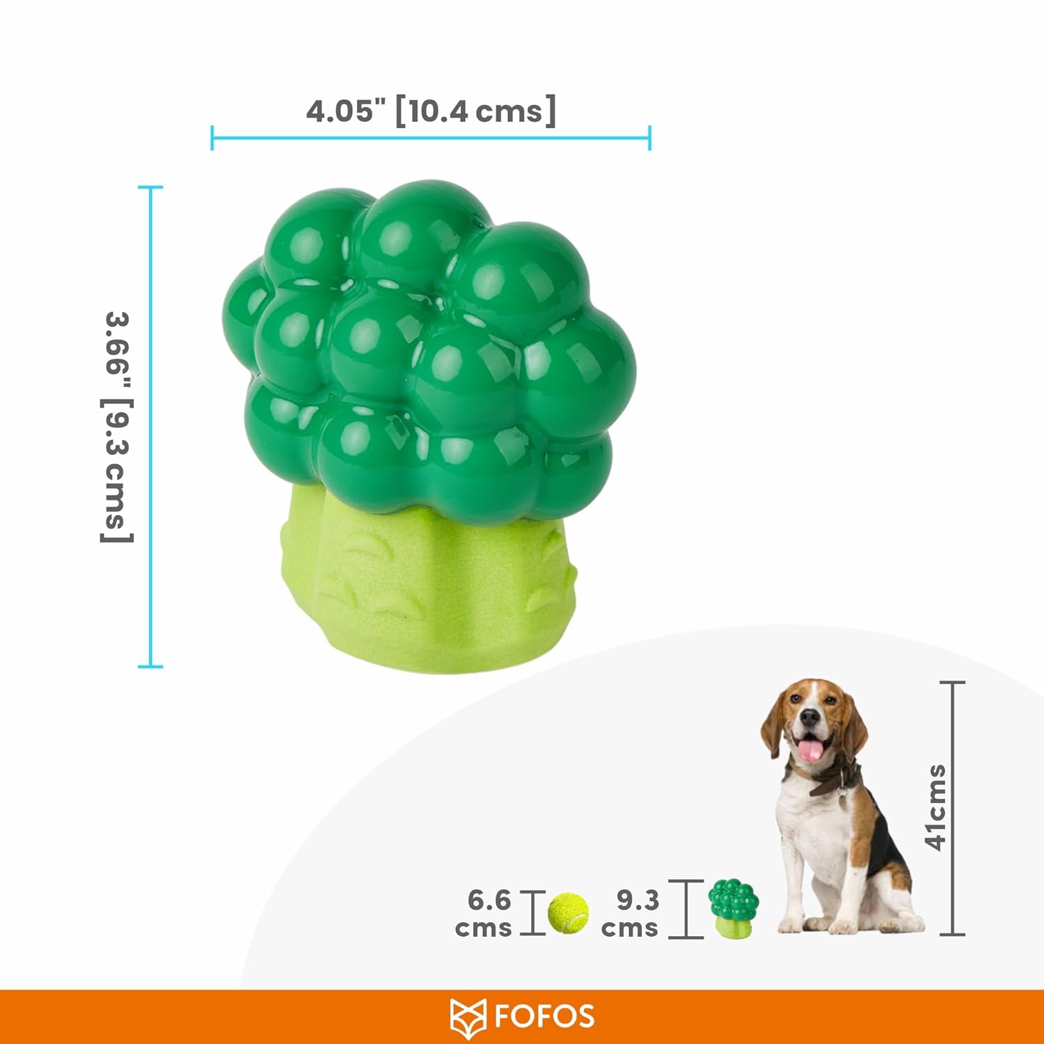 FOFOS Giggling Vegi-Bites Dog Toy Broccoli