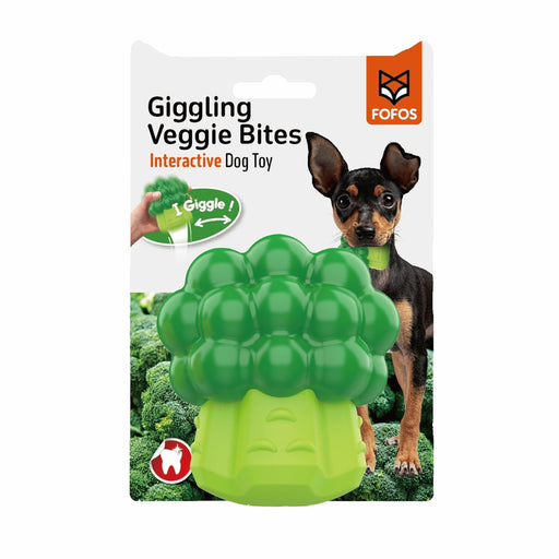 FOFOS Giggling Vegi-Bites Dog Toy Broccoli