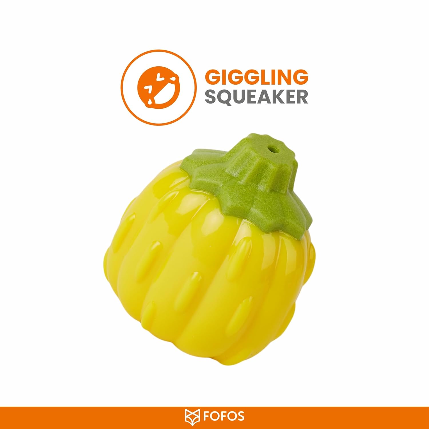 FOFOS Giggling Vegi-Bites Dog Toy Pumpkin