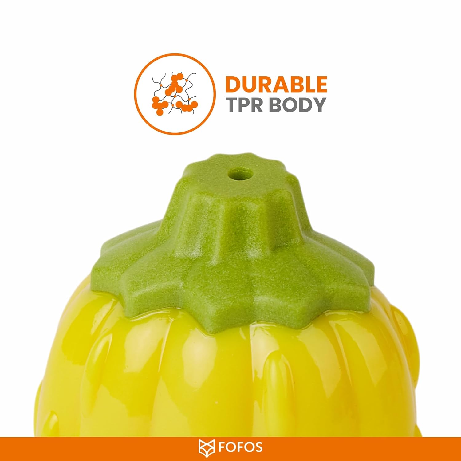 FOFOS Giggling Vegi-Bites Dog Toy Pumpkin