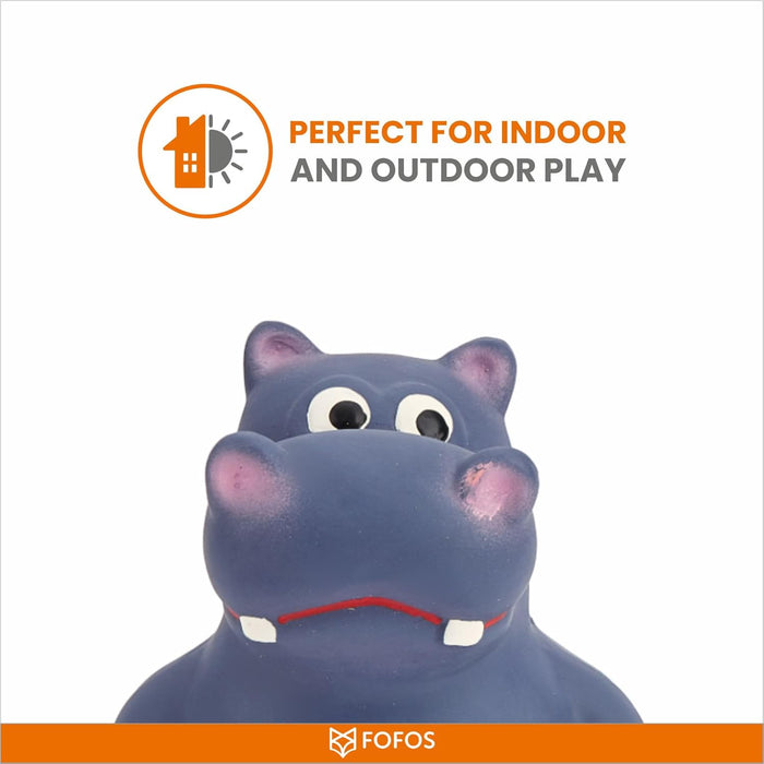 FOFOS Latex Dog Toy Hippo