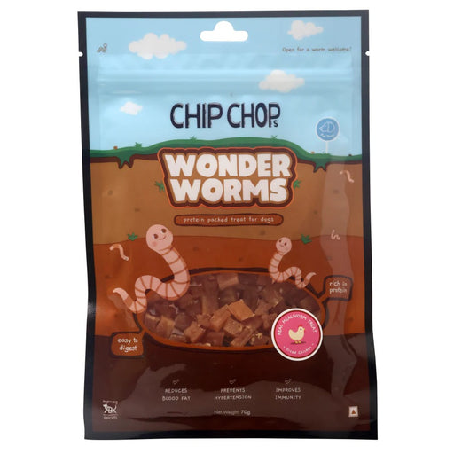 Wonder Worms - Dried Chicken Strip with Mealworms - 70g