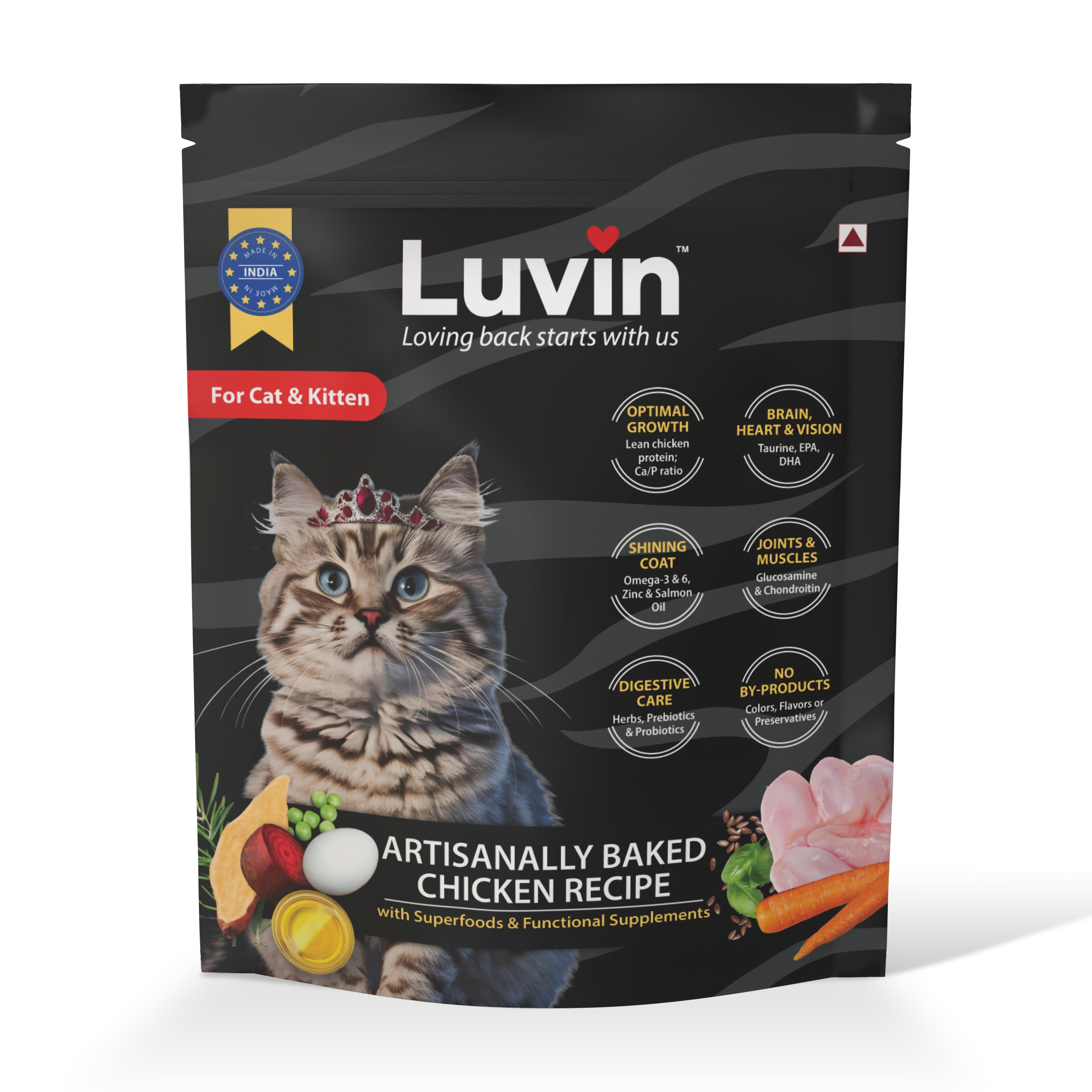 Luvin Artisanally Baked Dry Cat Food - 1.5 Kg