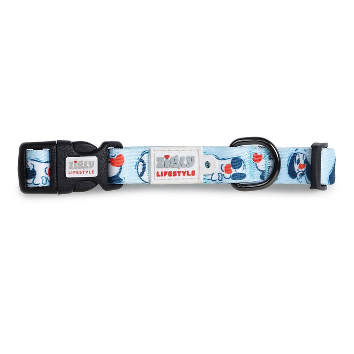 Zigly Doodle Dog Collar - Blue