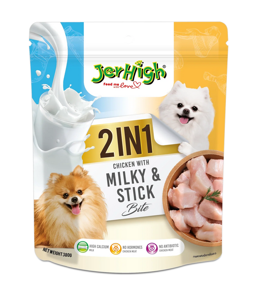 Jerhigh Milk & Stick Bite (2In1) Dog Treat 380 gm