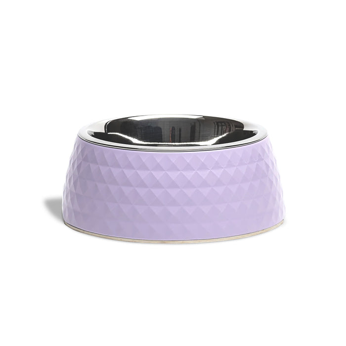 ZL Retro Pyramid Lavender Melamine Dog Bowl