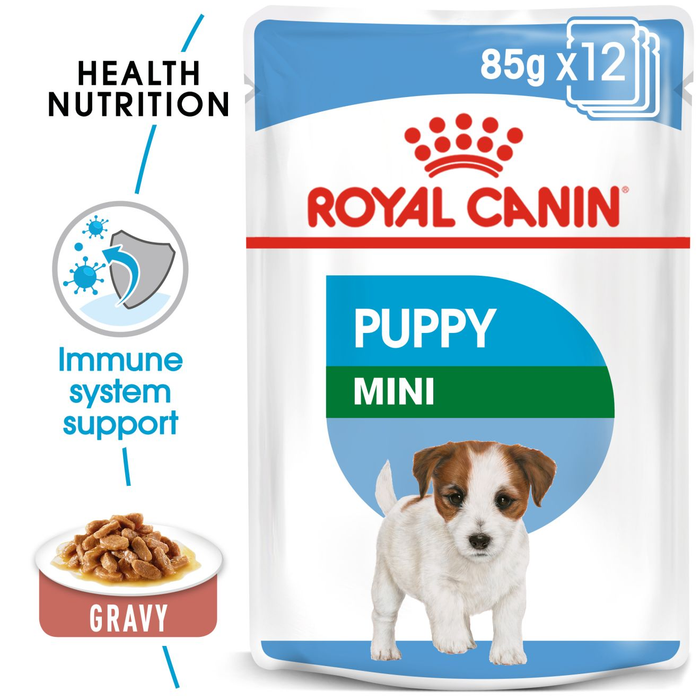 Royal Canin Mini Puppy Wet Dog Food (12 x 85g Gravy Pouches)