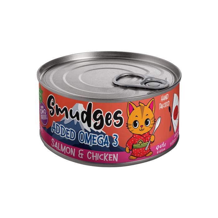 Smudges Kitten Salmon Pate Mixed with Shredded Chicken - 60 gm