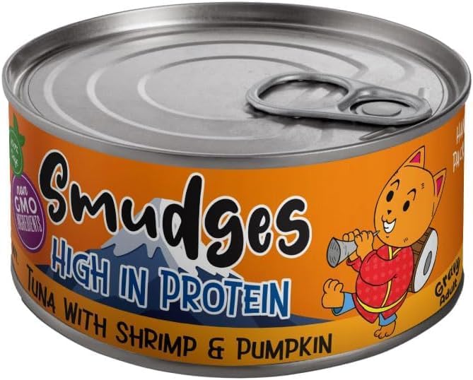 Smudges Adult Cat Tuna Flakes With Shrimp & Pumpkin in Gravy - 80 gm