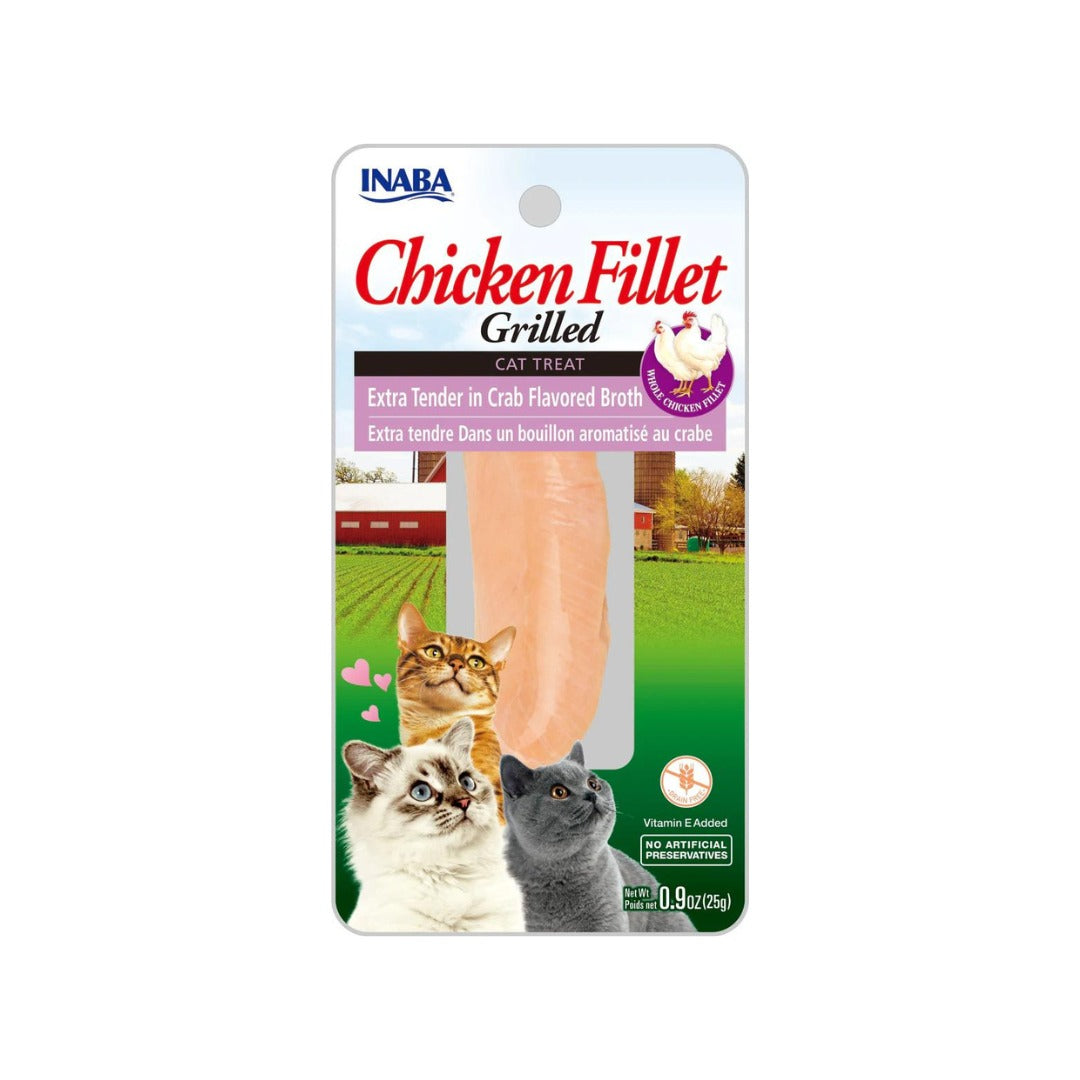 Inaba Chicken Fillet Chicken Extra Tender In Crab Broth Cat Treat - 25 Gm