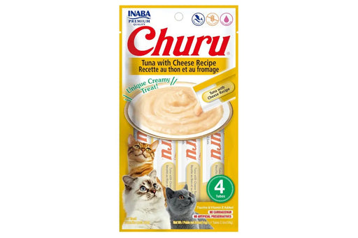 Inaba Churu Tuna With Cheese Recipe Creamy Meaty Cat Treat - 42 Gm