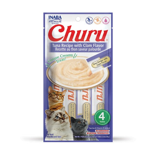 Inaba Churu Tuna Recipe With Clam Flavor Creamy Meaty Cat Treat - 42 Gm