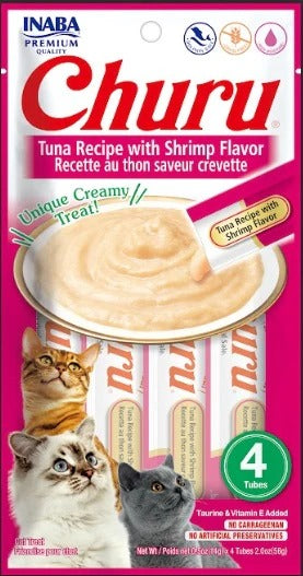 Inaba Churu Tuna Recipe With Shrimp Flavor Creamy Meaty Cat Treat - 42 Gm