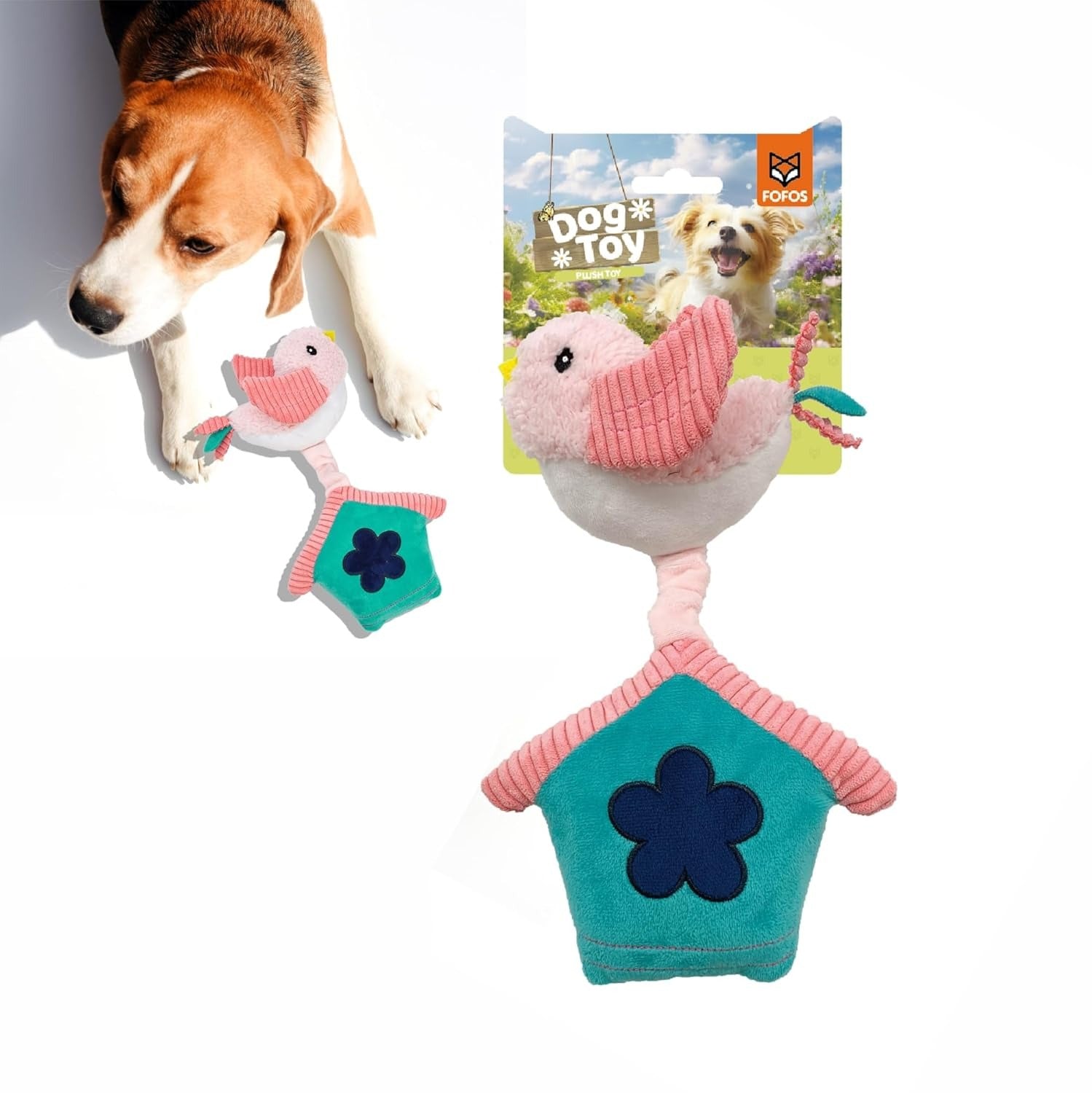 Fofos Garden Bird House Dog Toy