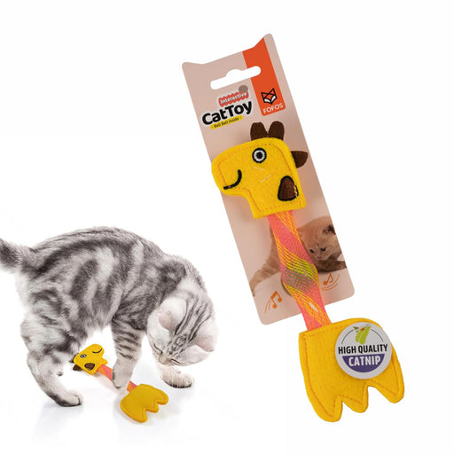 Fofos Cat Flick Tube Toy Giraffe Interactive Cat Toy