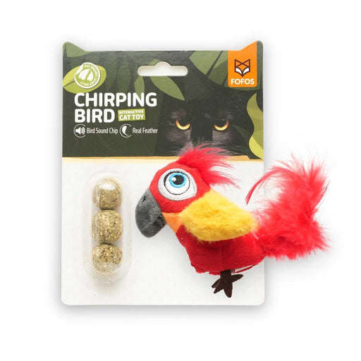 Fofos Parrot With Catnip Balls Interactive Cat Toy