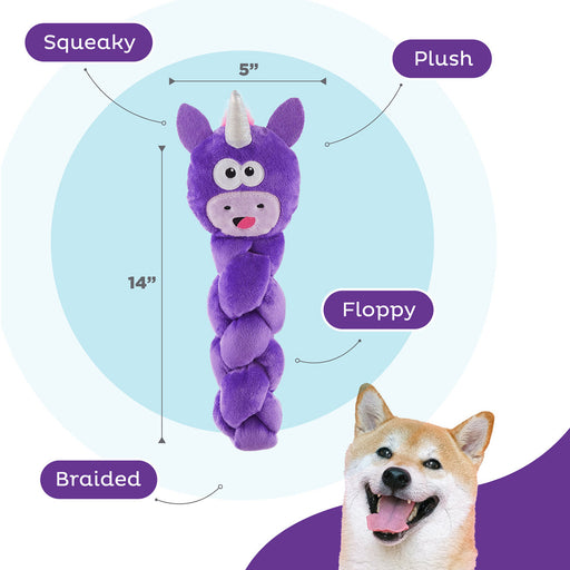 Outward Hound Twistiez Unicorn Purple Large