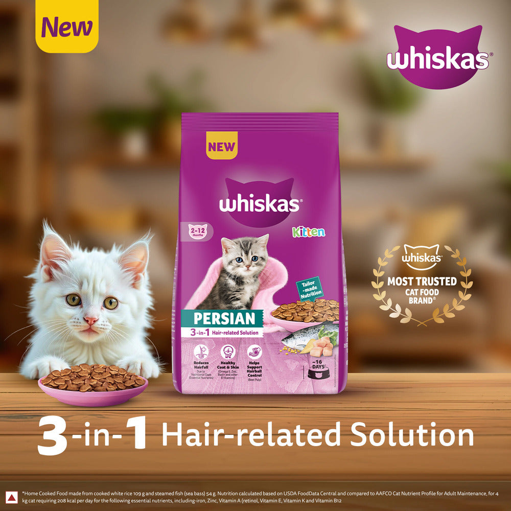 Whiskas Persian (2-12 Months) Kitten Dry Cat Food