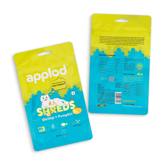 Applod Shrimp with Pumpkin Soft Cat Treat - 35 Gm