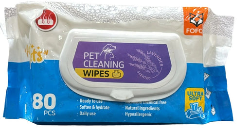 Fofos Pet Cleaning Wipes Lavender Scented