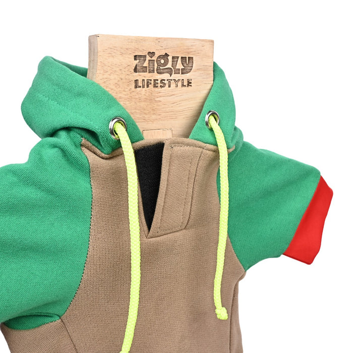 ZL Leafy Vibrant Warmer Hoodie for Dogs