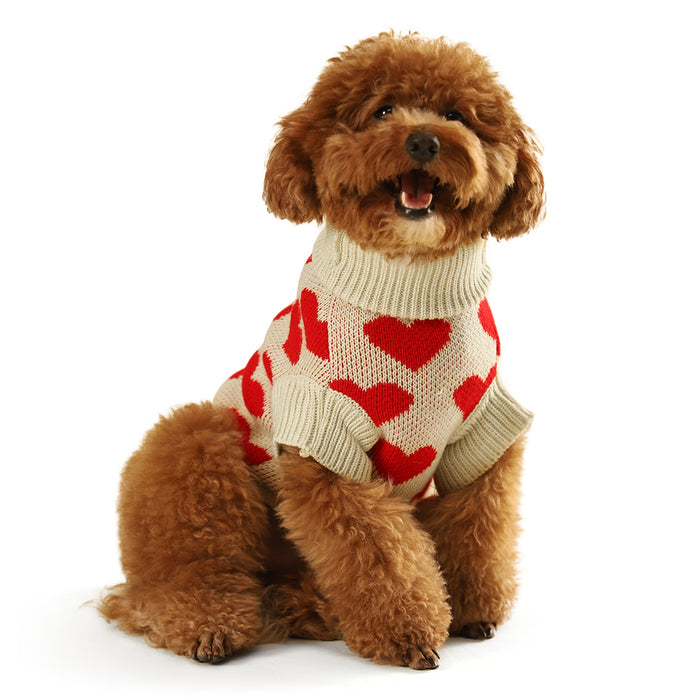 ZL Little Hearts Dog Sweater