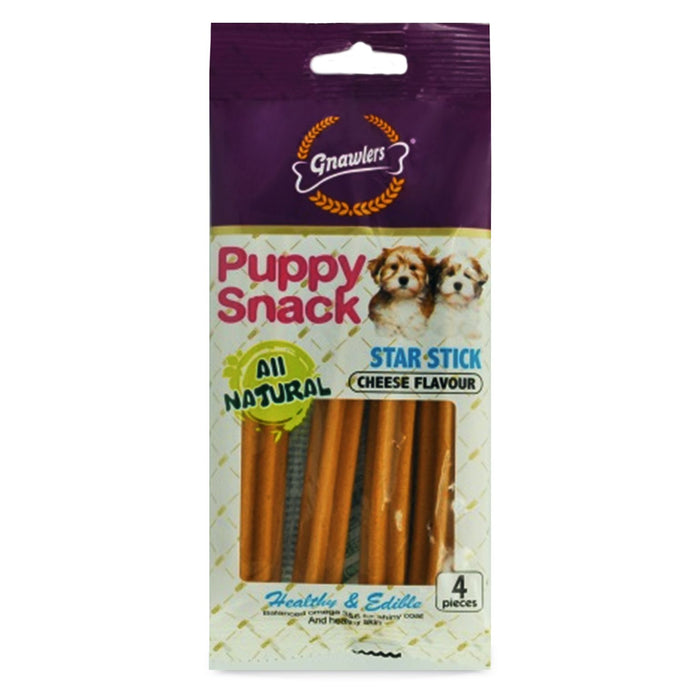 Gnawlers Puppy Snack Star Stick Lamb Flavor Puppy Treat - 80 gm