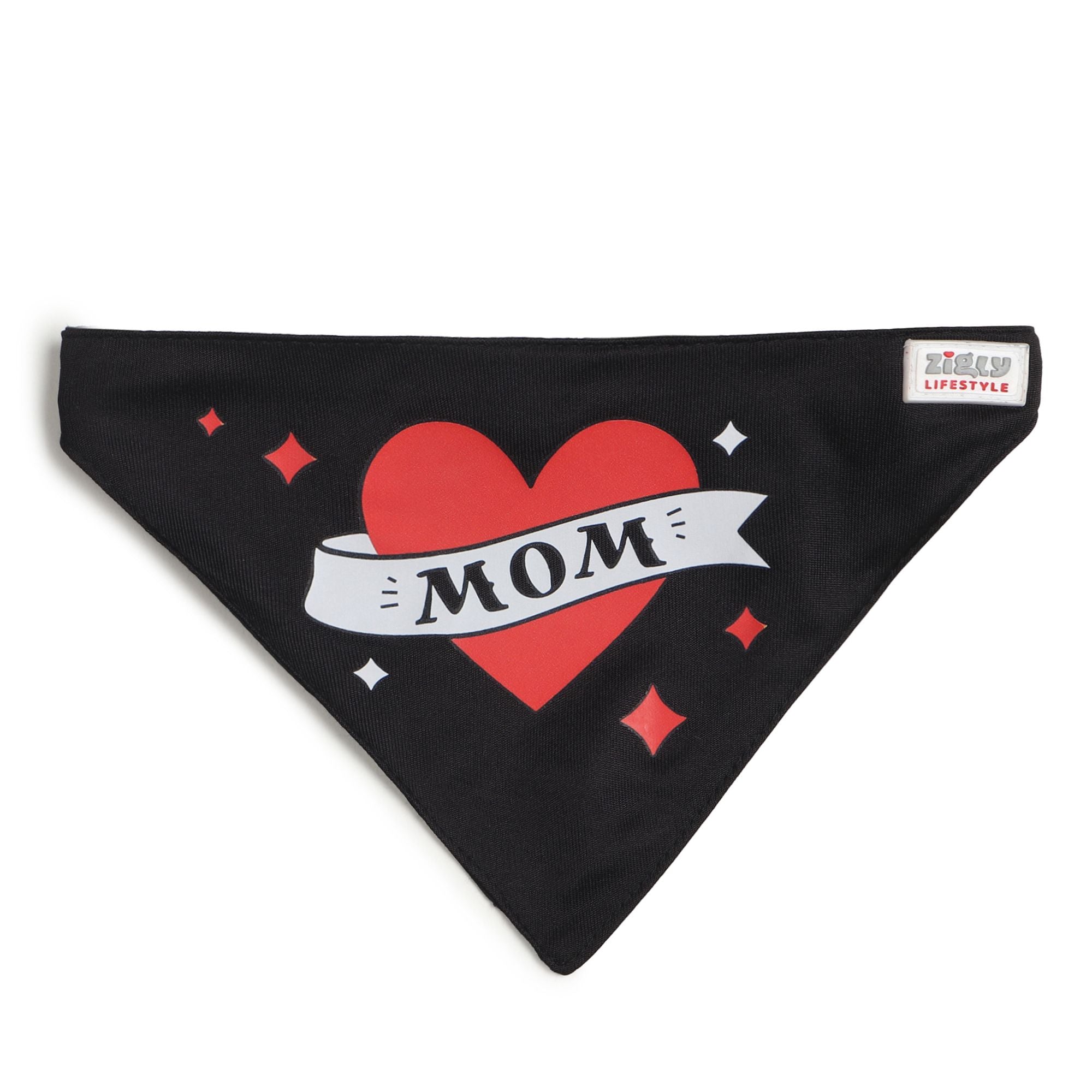 ZL Love You Mom Dog Bandana