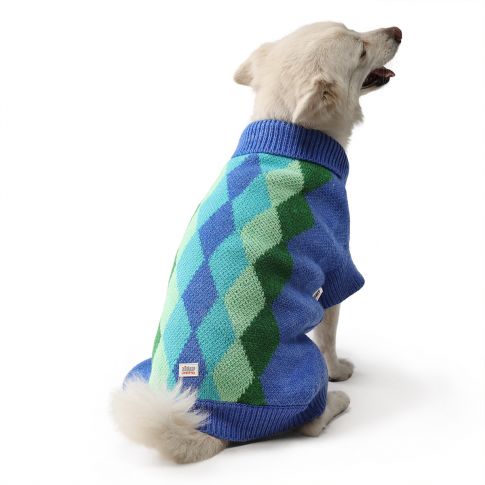 ZL Crazy Argyle Dog Sweater