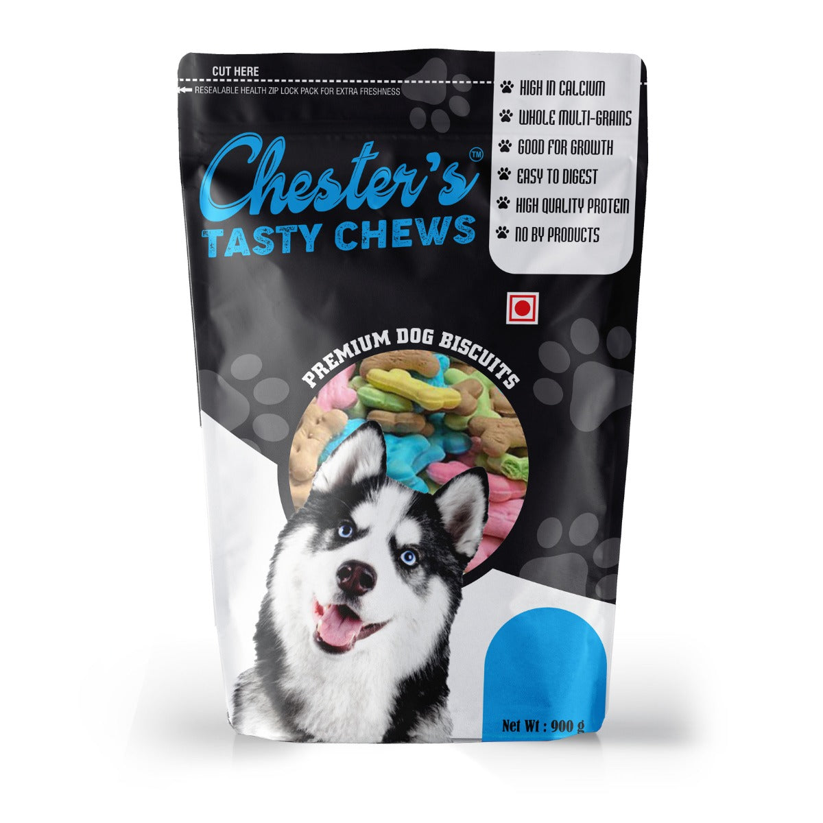 Chester Assorted Mix Dog Biscuit - 900 gm - Pack of 3