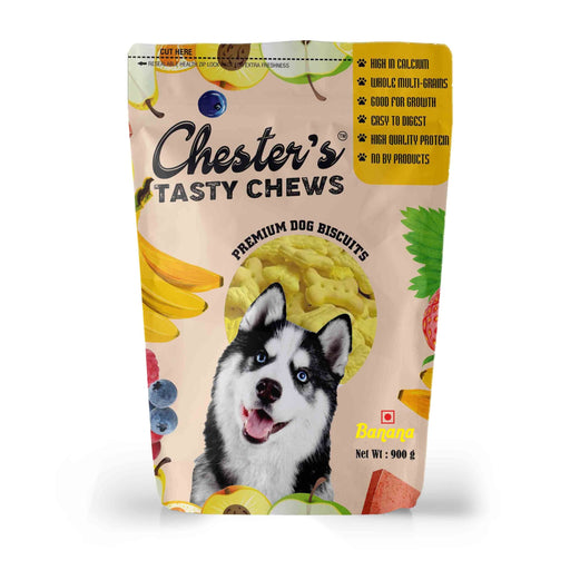 Chester Banana & Chicken Dog Biscuit - 900 gm - Pack of 3